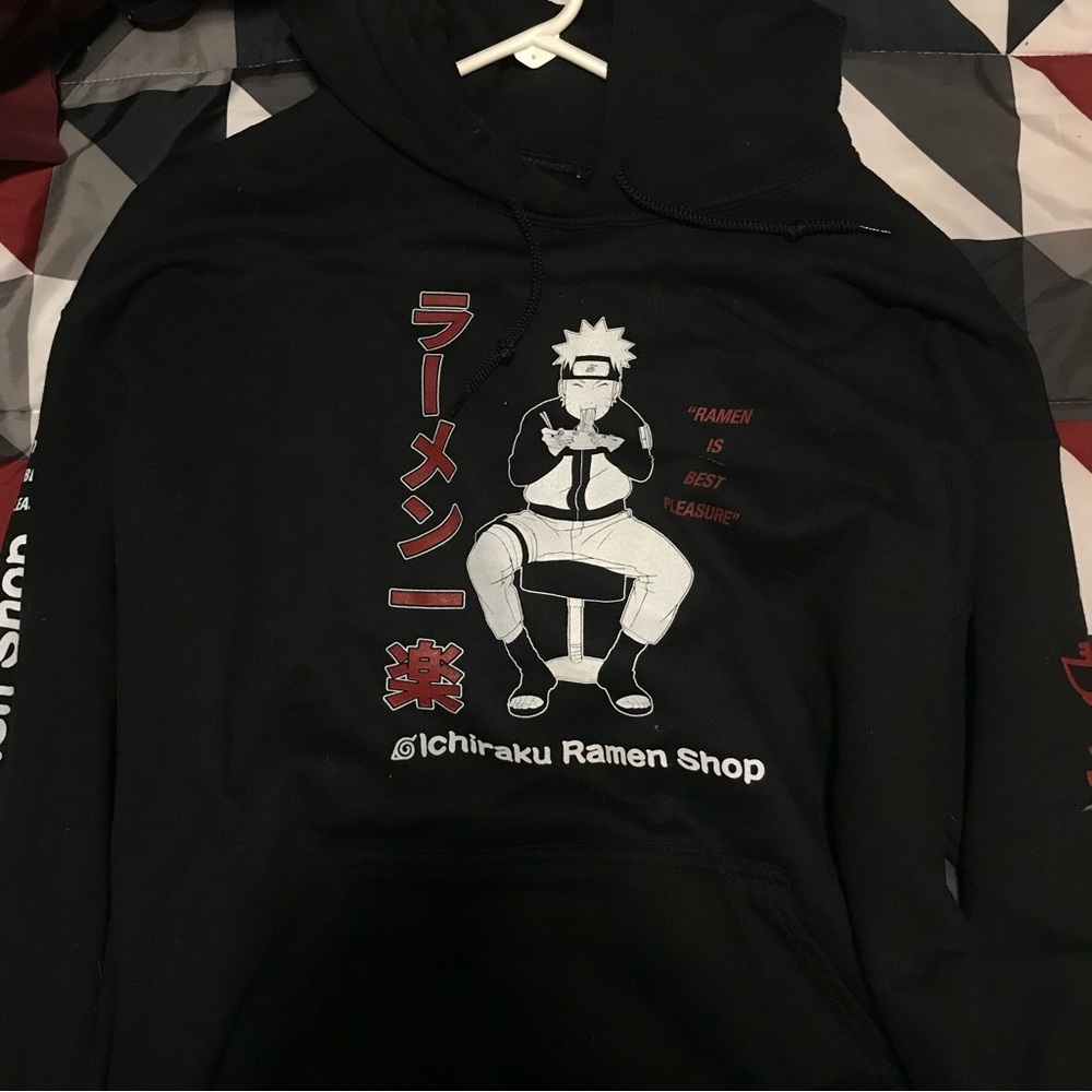 Naruto Ramen Anime Black Hoodie